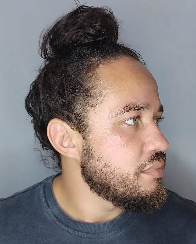 Masculine Bun Hairstyle