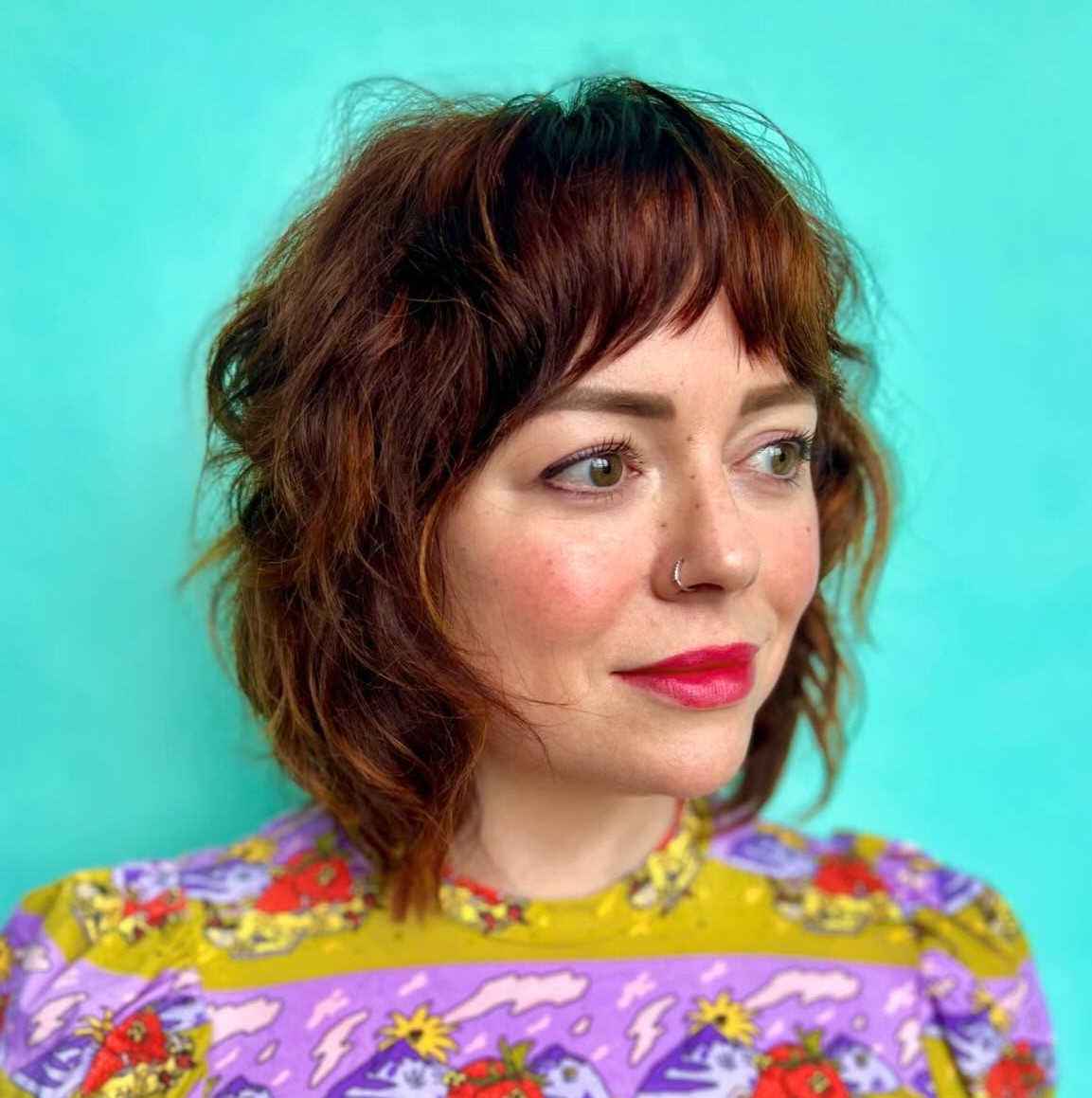 Short Shag for Round Faces