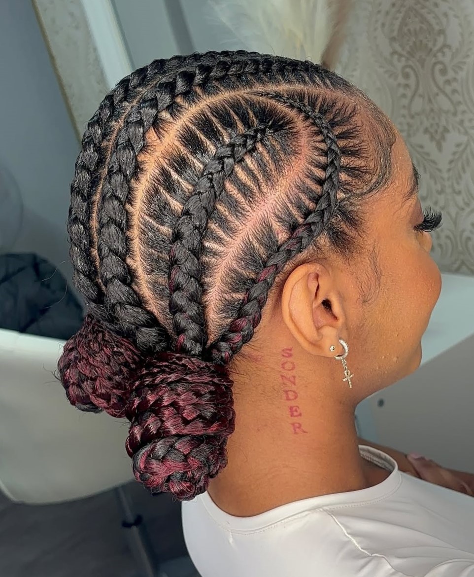 Protective Stitch Braided Updo