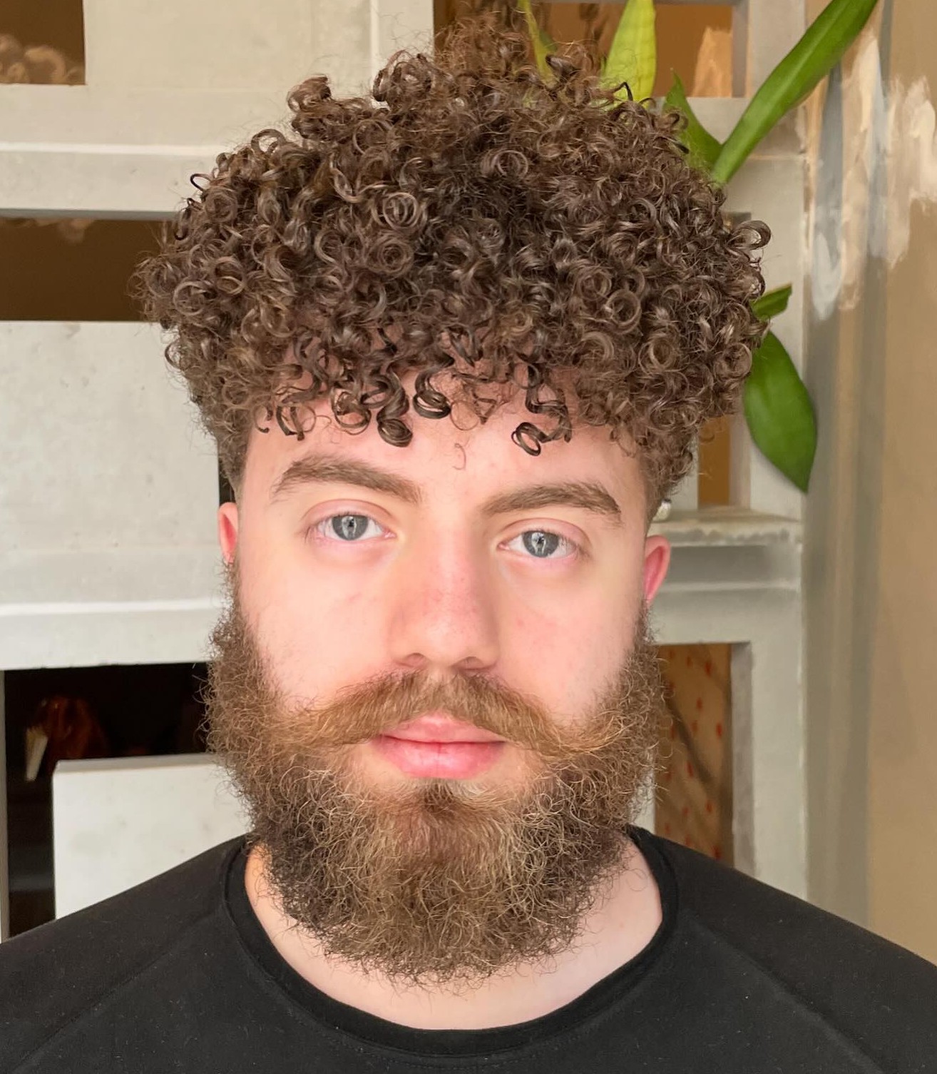 Mens Youthful Long Top Curly Cut