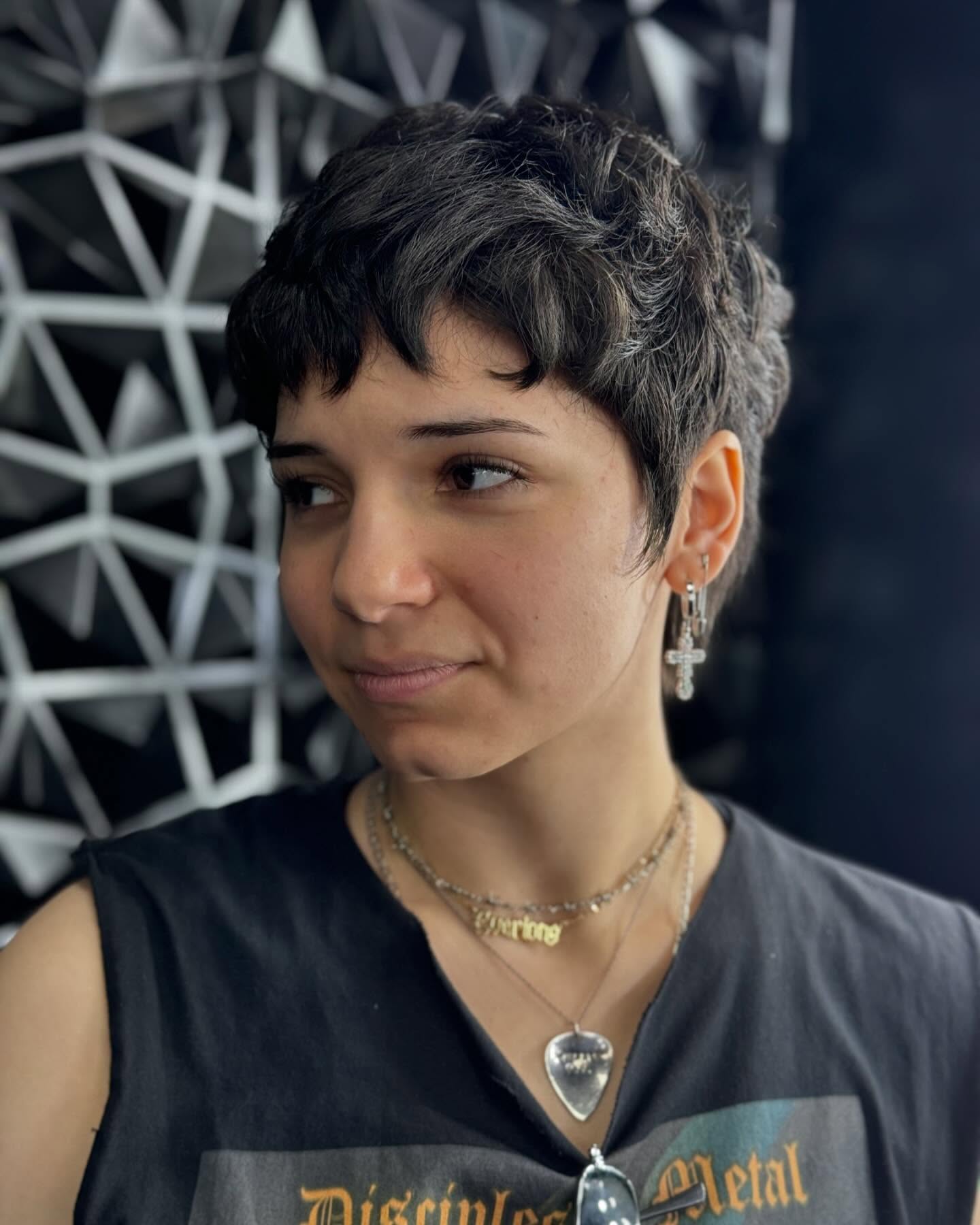 Very Short Choppy Pixie for Round Faces