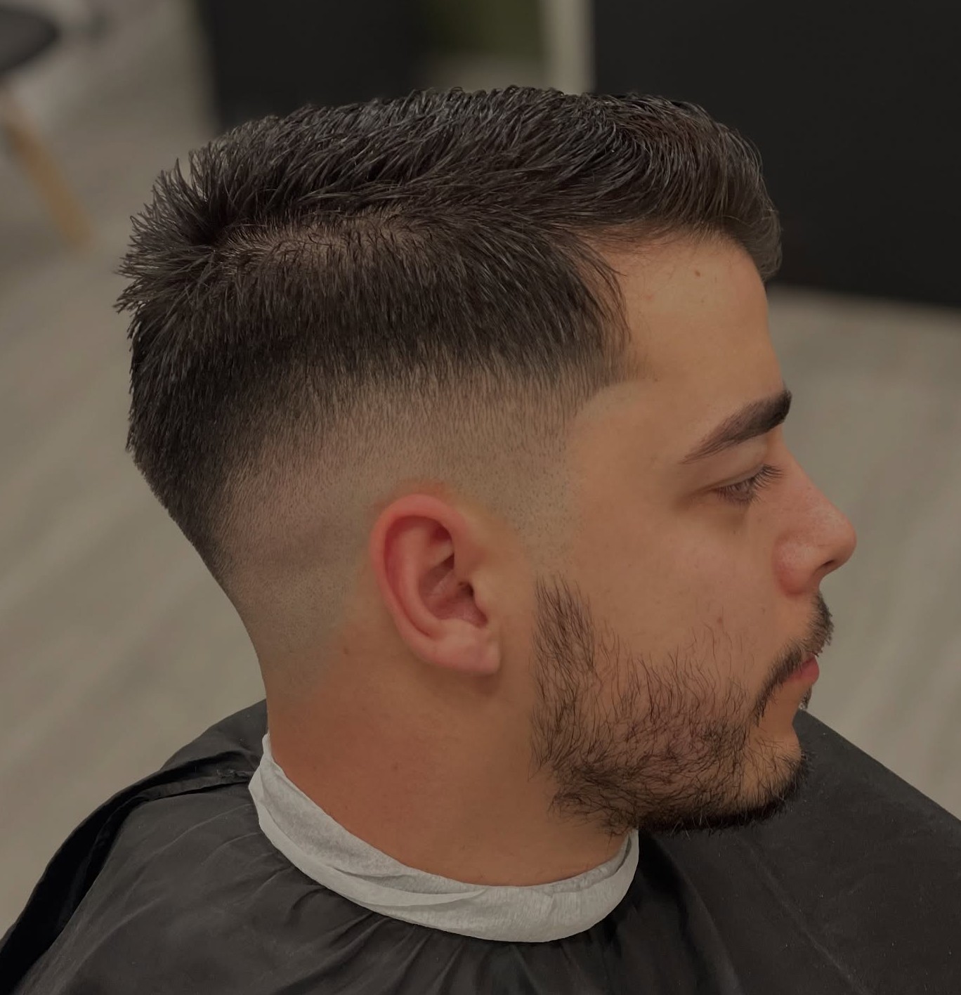 Mens Side-Parted Fade