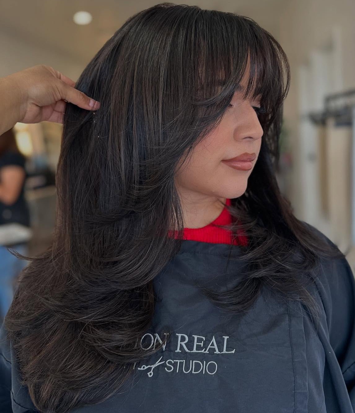 Middle Part Layers near the Face