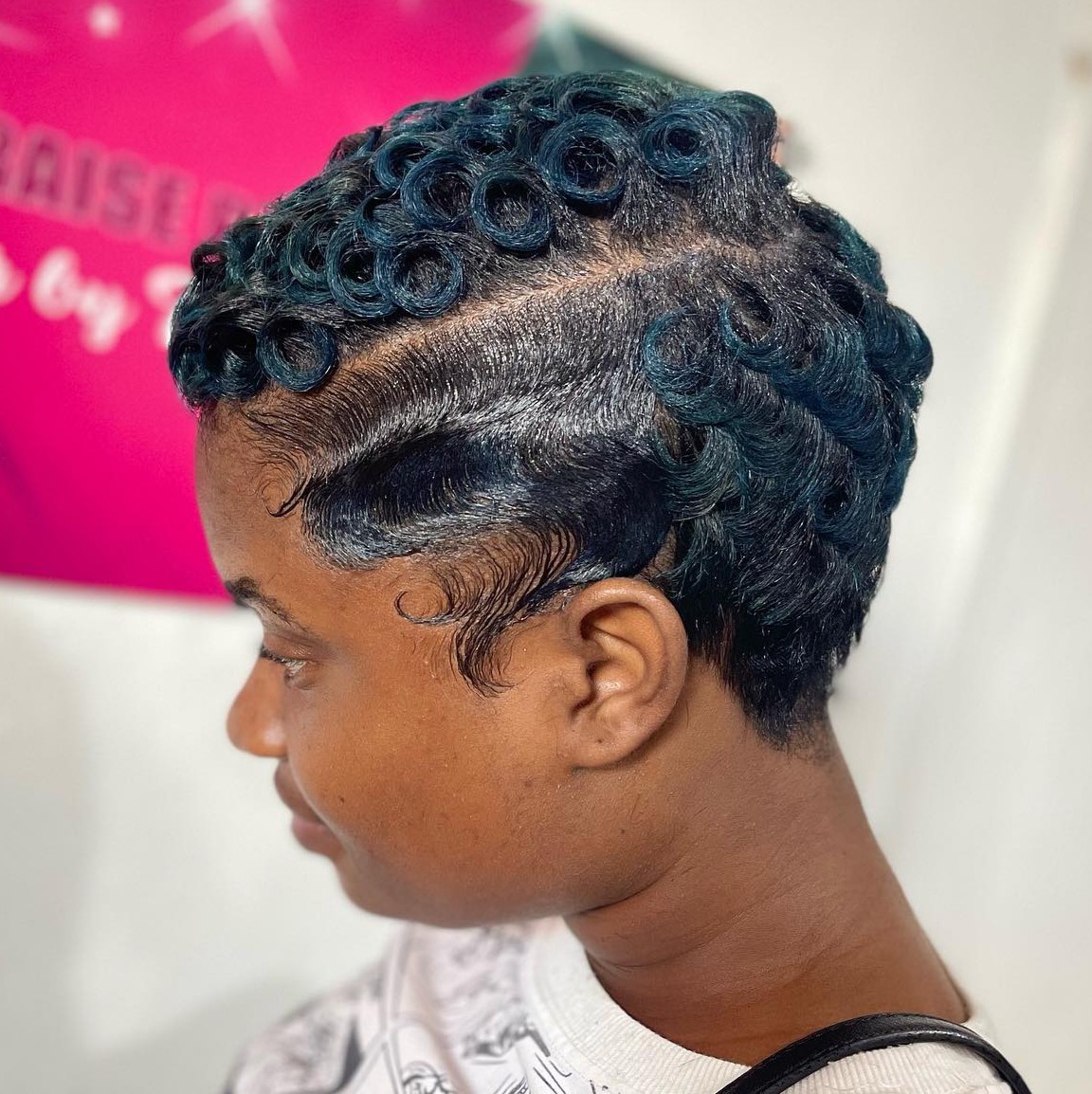 Pin Curl Retro Perm