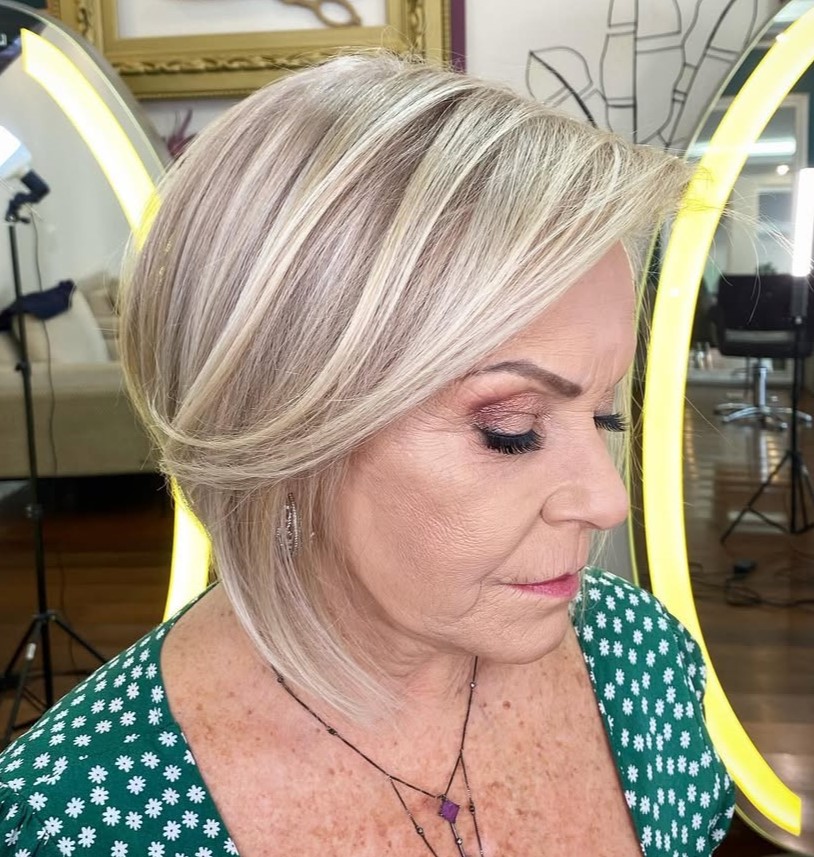 Inverted Bob for Women Over 70