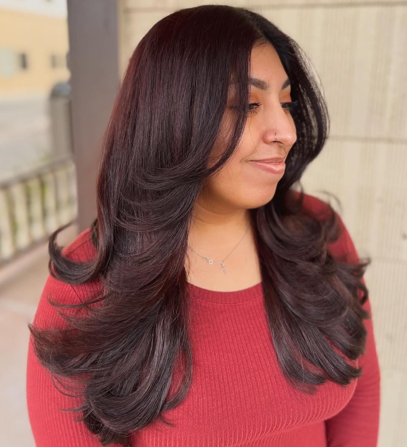 Long Layered Flipped-Up Cut