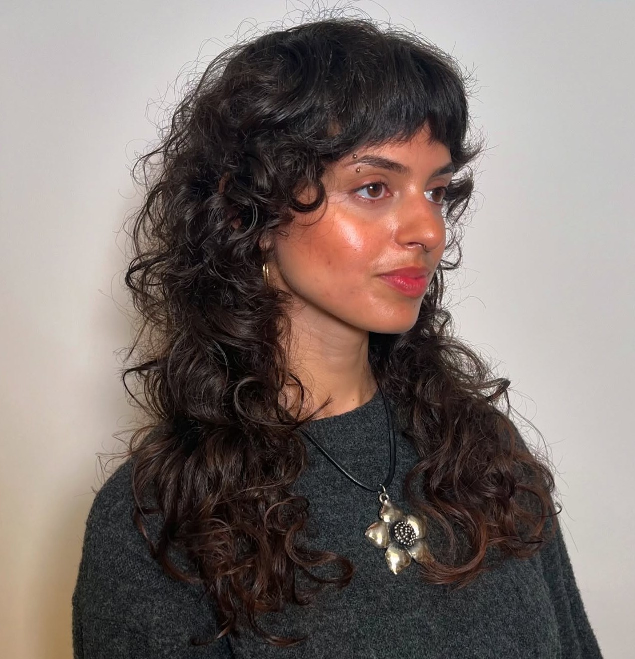 Long Shag for Curly Hair