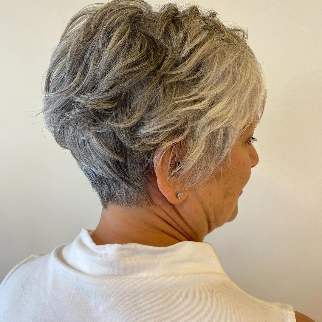 Over Feathered Pixie for Straight Hair