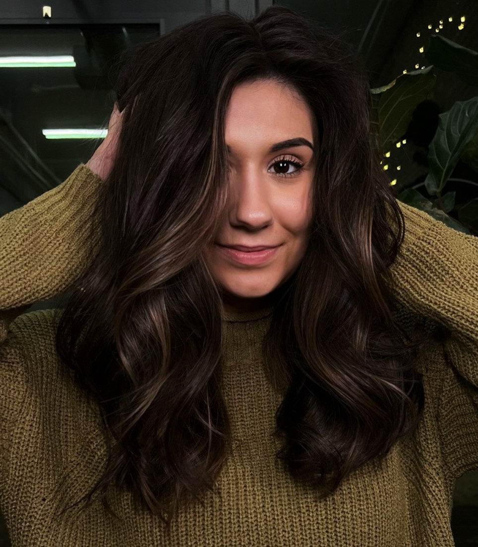 Subtle Front Highlights for Brown Hair