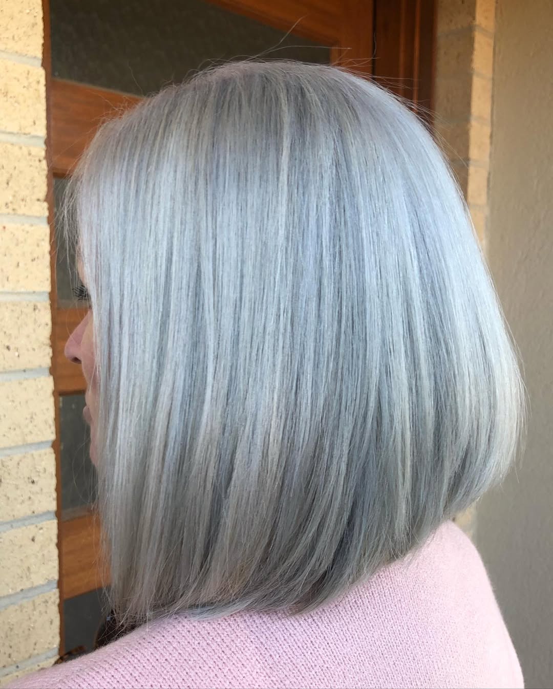 Blunt Gray Lob for Seniors