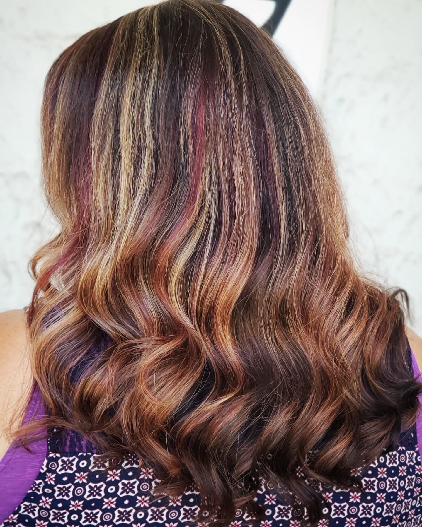 Brown Hair with Multi Highlights