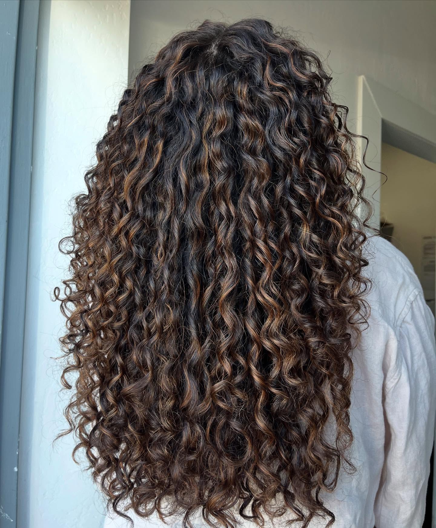 Highlights for Brown Curly Hair Type