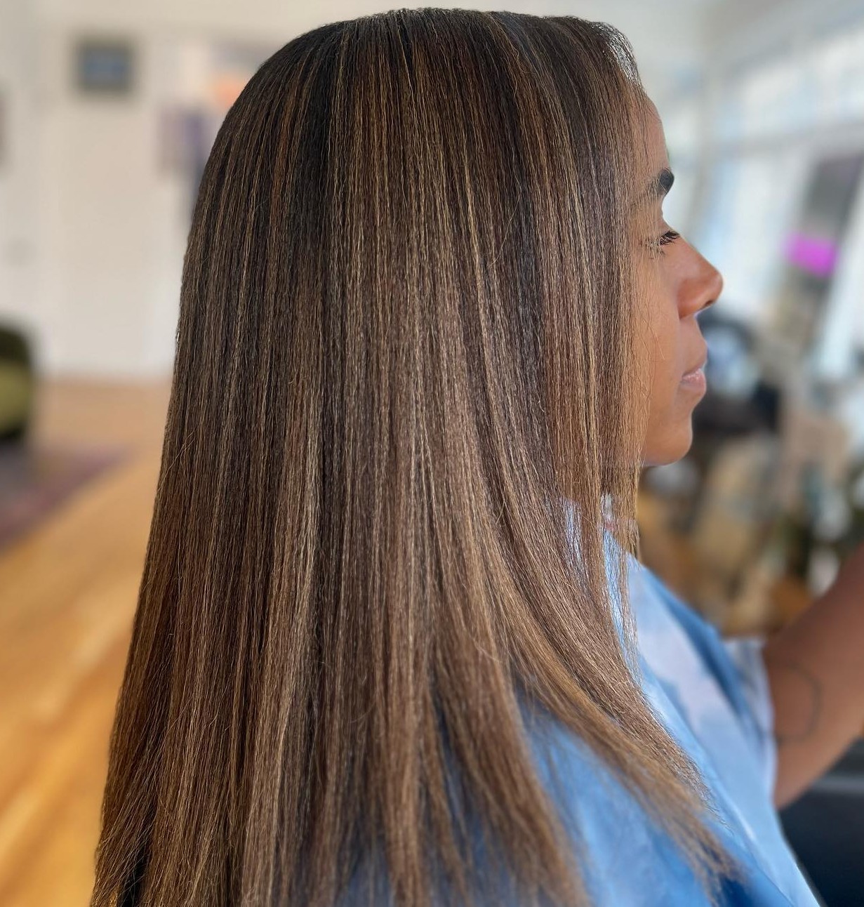 Warm Tone Brown Highlights