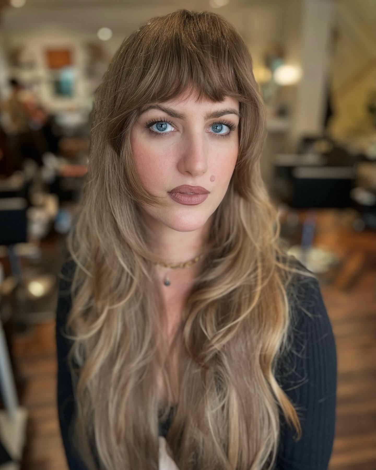 Shag with Short Curtain Bangs