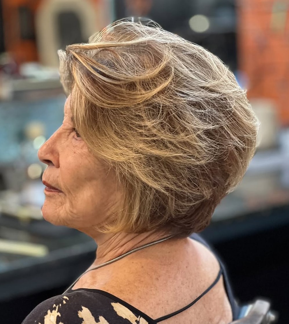 Over Short Fluffy Hairstyle