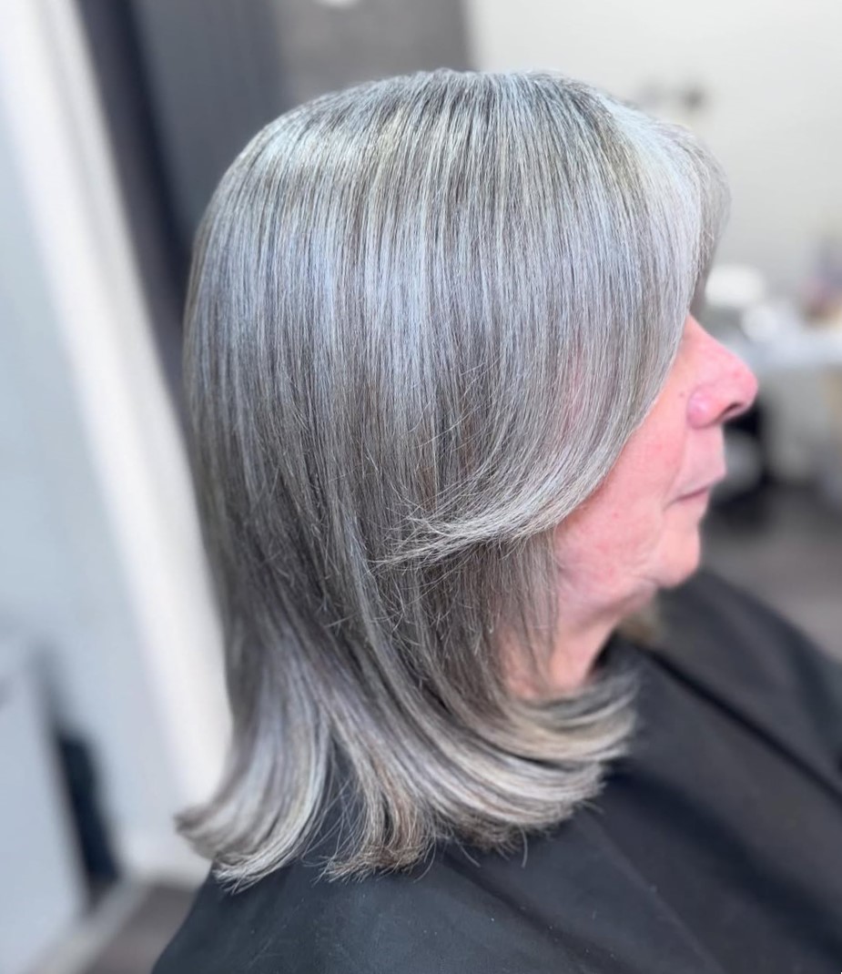 Medium Gray Hairstyle Over 70
