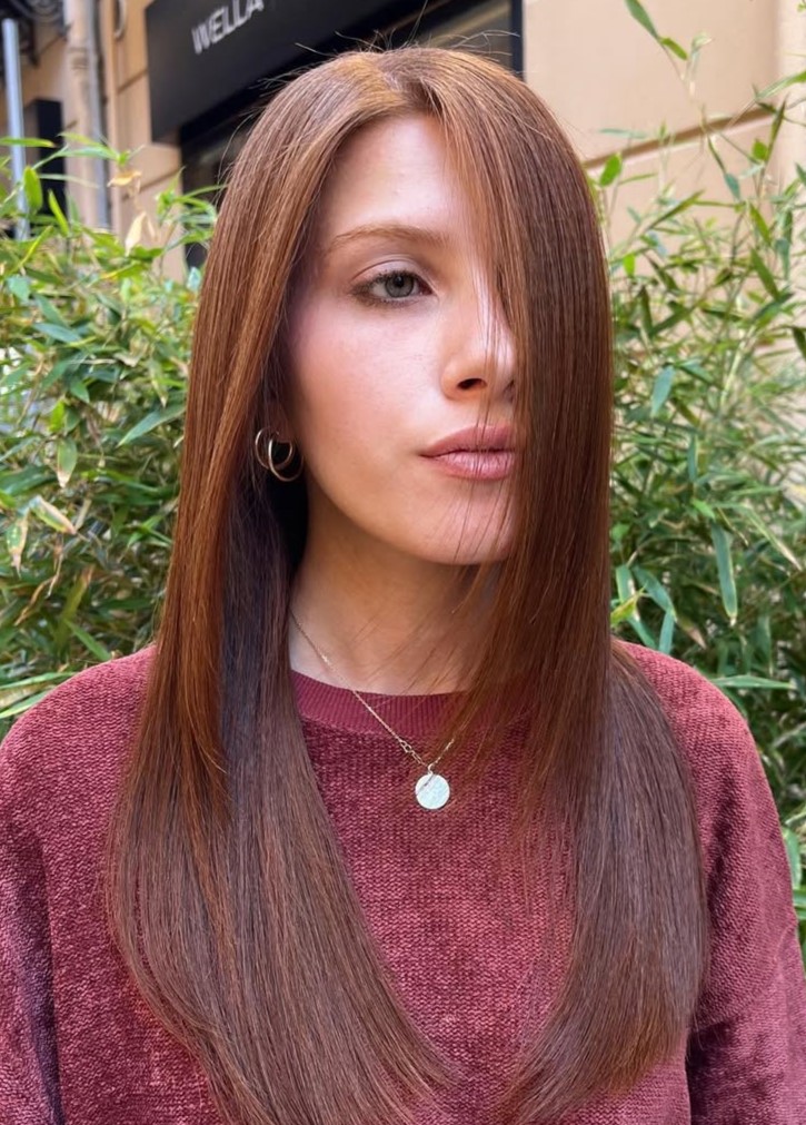 Long Straight Hair for Oval Faces