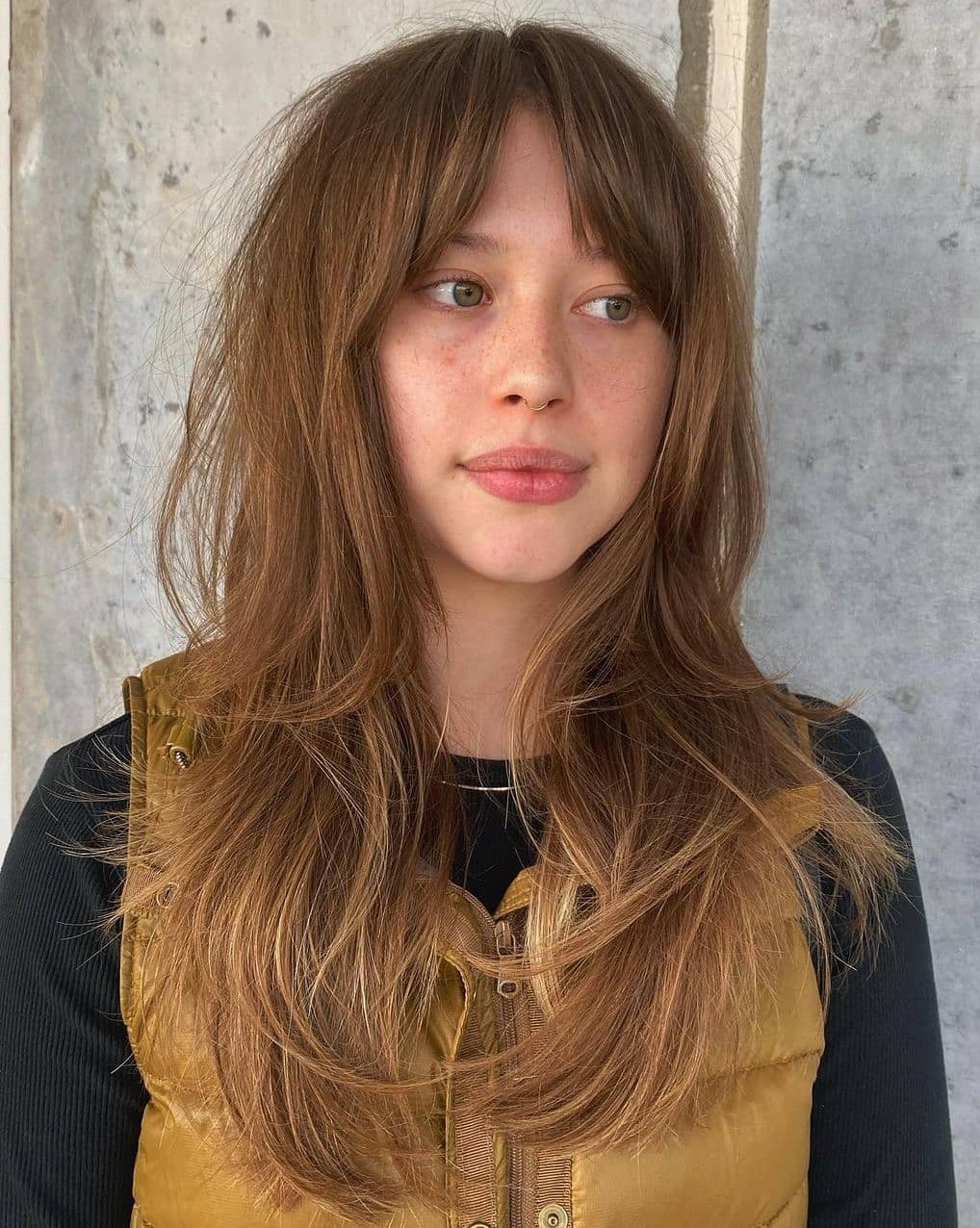 Shag with Bottleneck Bangs