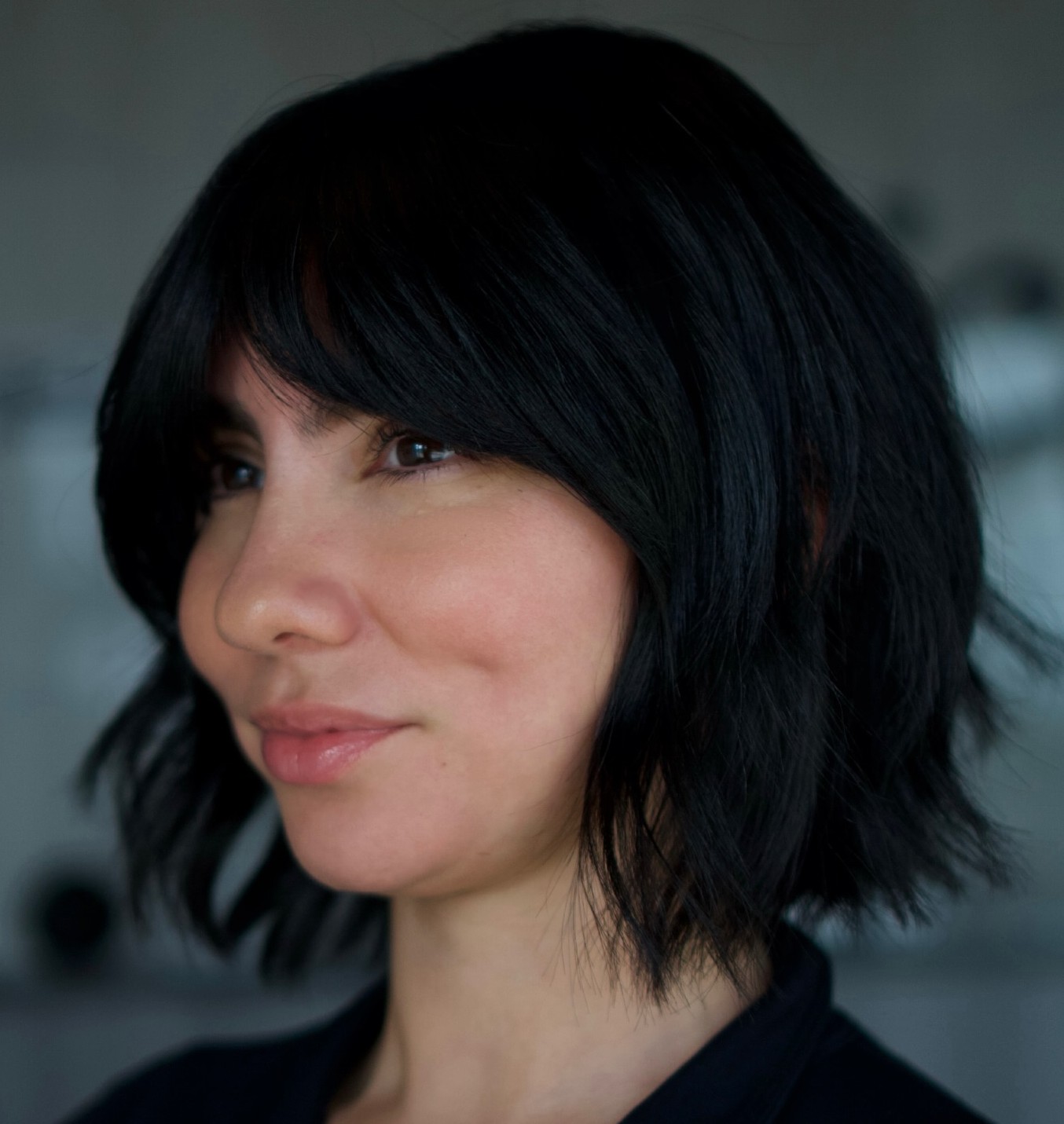 Curtain Bangs Bob Hairstyle