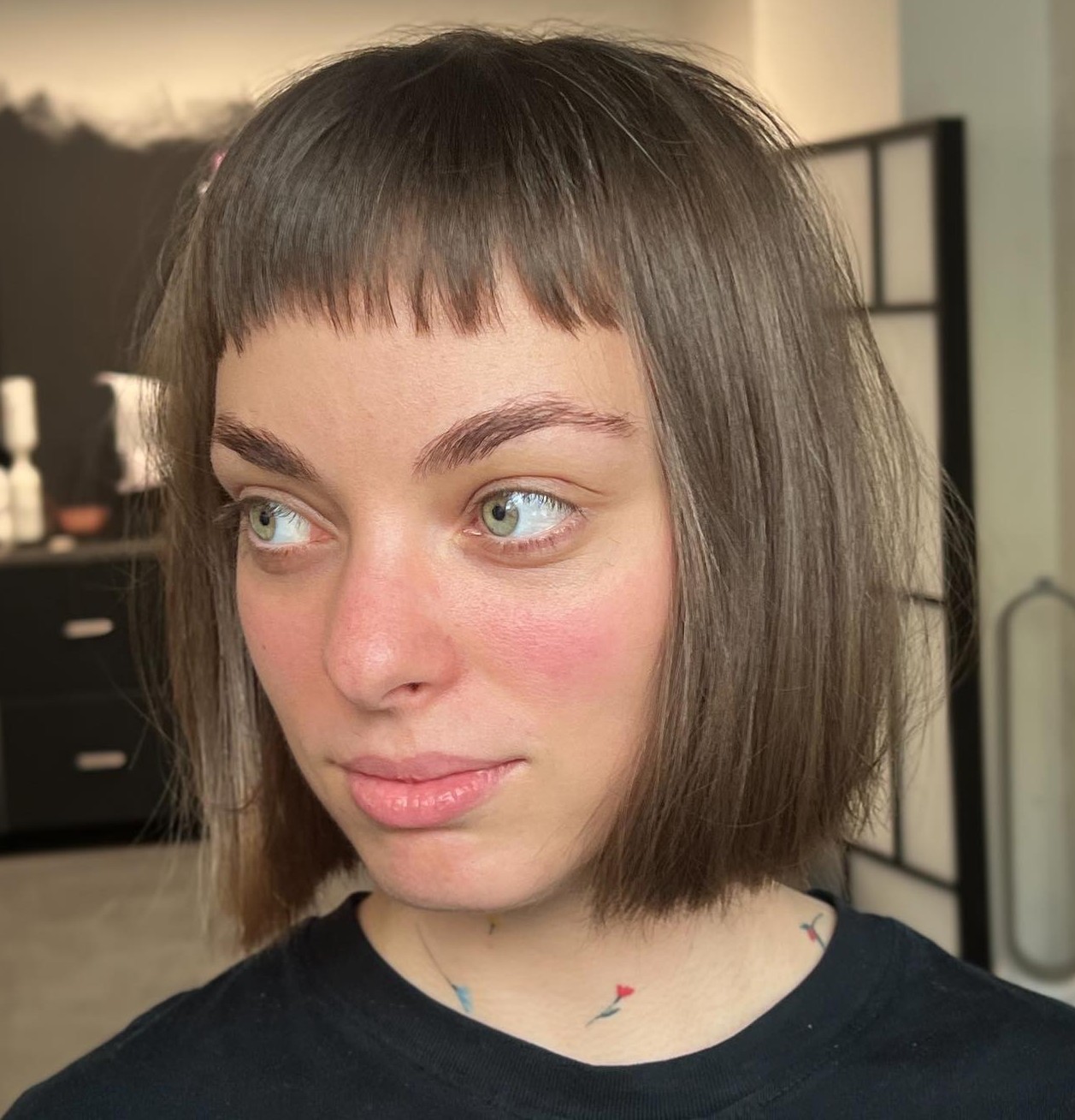 Micro Bangs for a Big Forehead