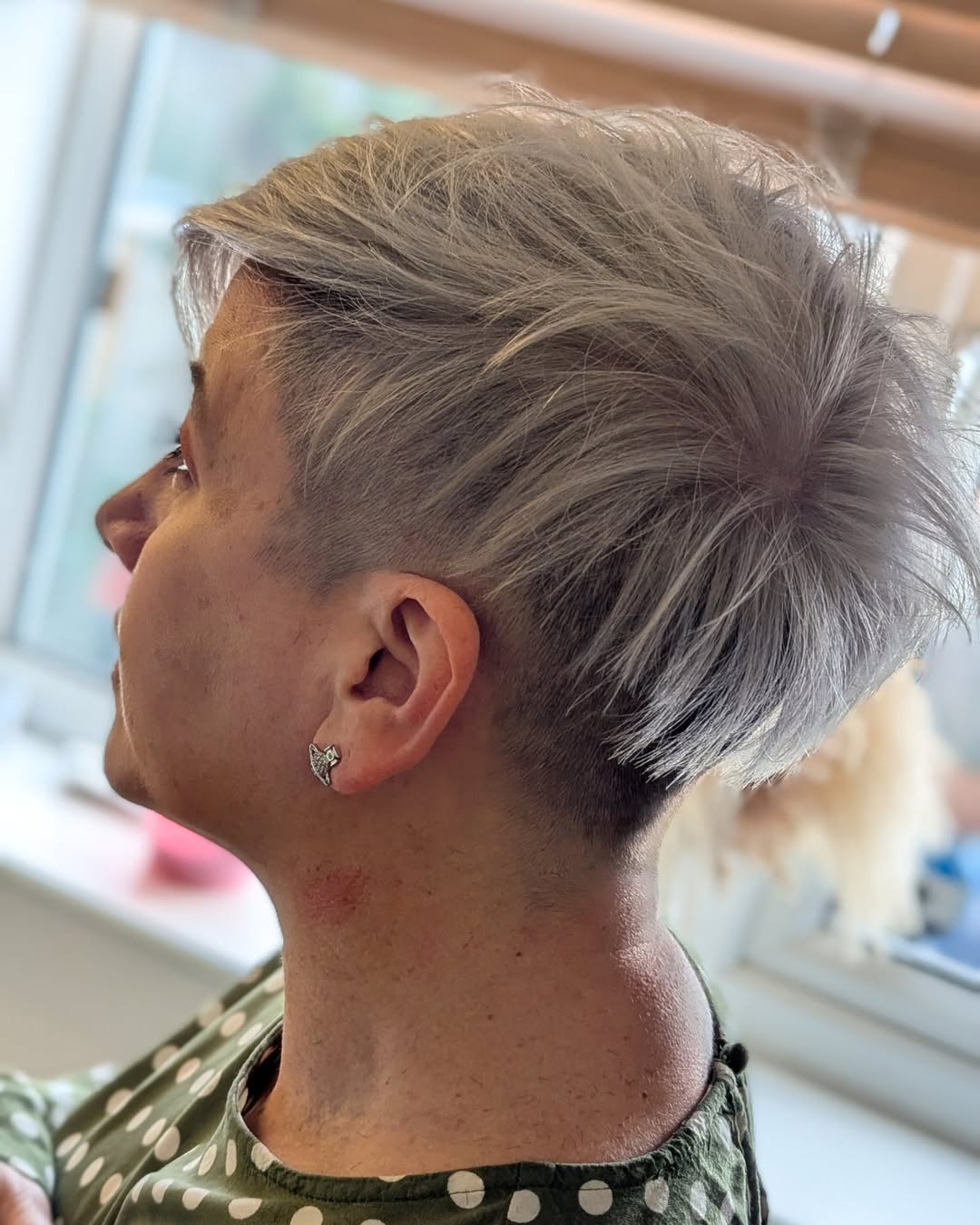 Short Gray Undercut Hairstyle