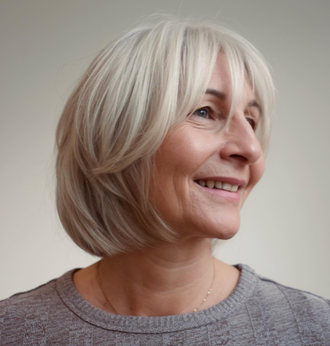 Older Women's Bangs For Straight Hair