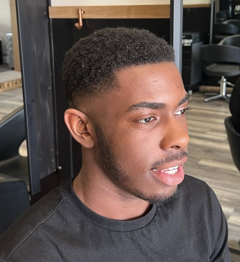 Black Mens Curly Fade