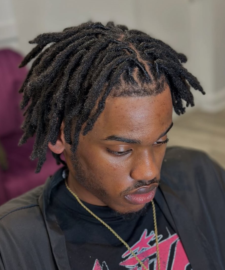 Short Freeform Locs for Men