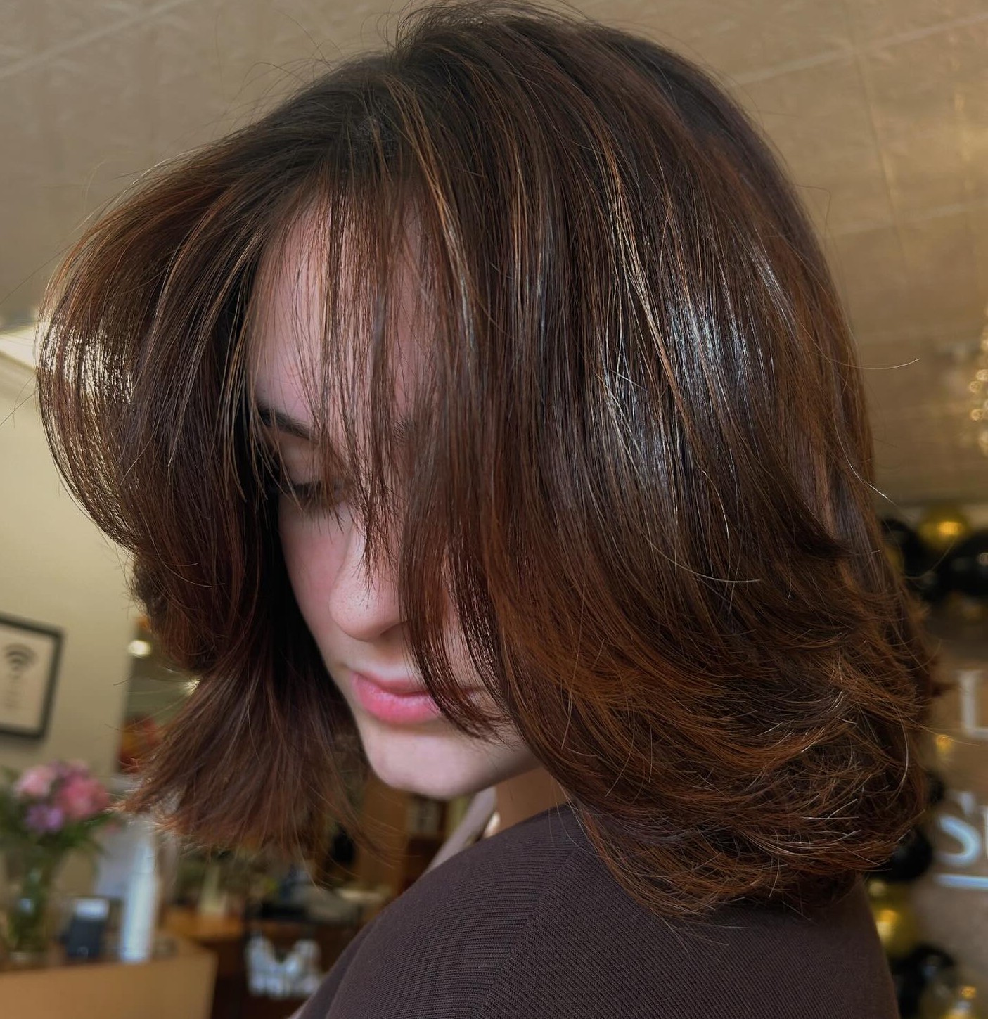 Medium Thick Hair with Bangs