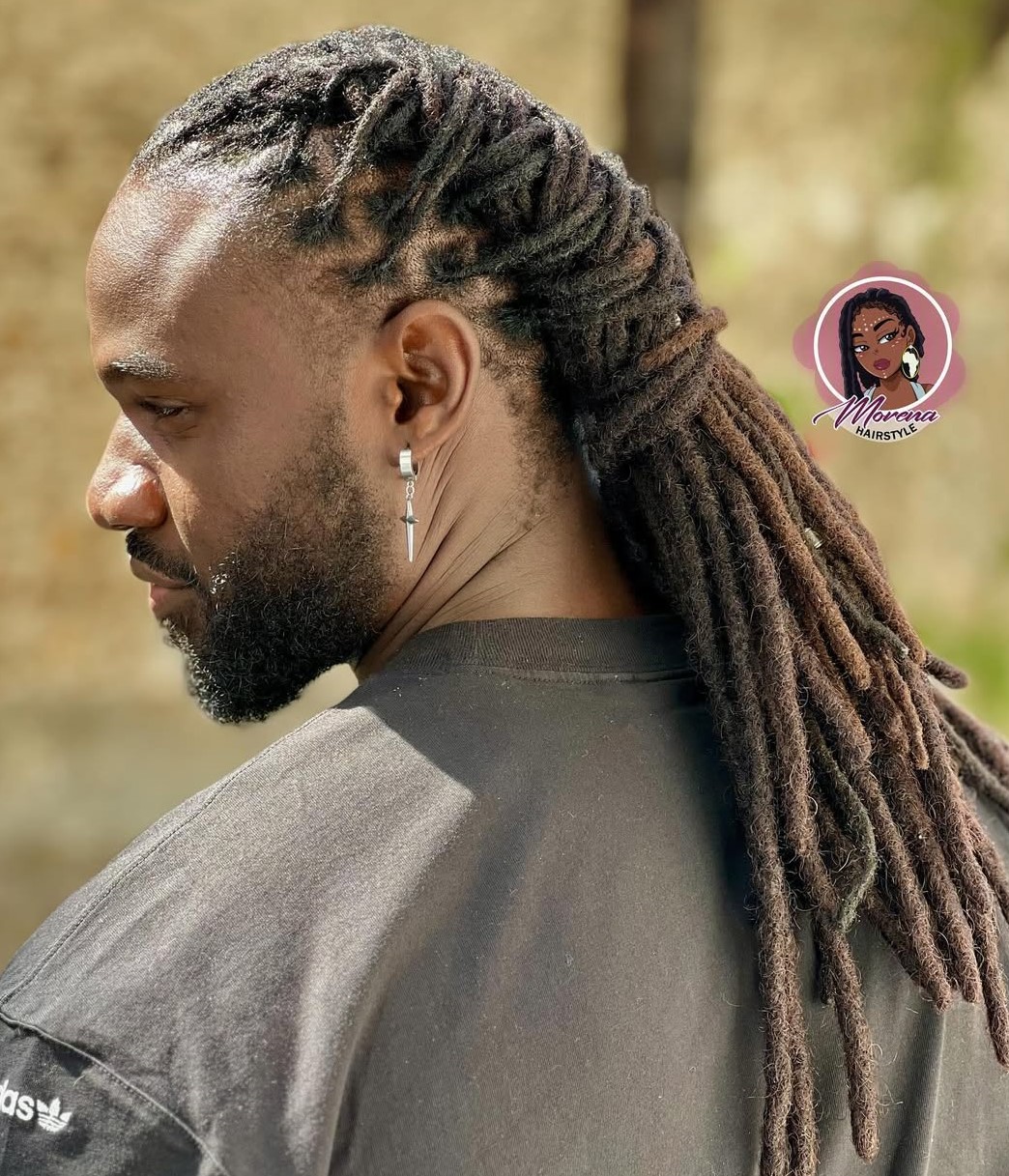 Medium Twisted Locs for Men