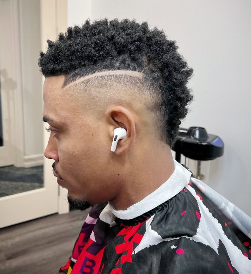 Black Taper Mohawk Fade