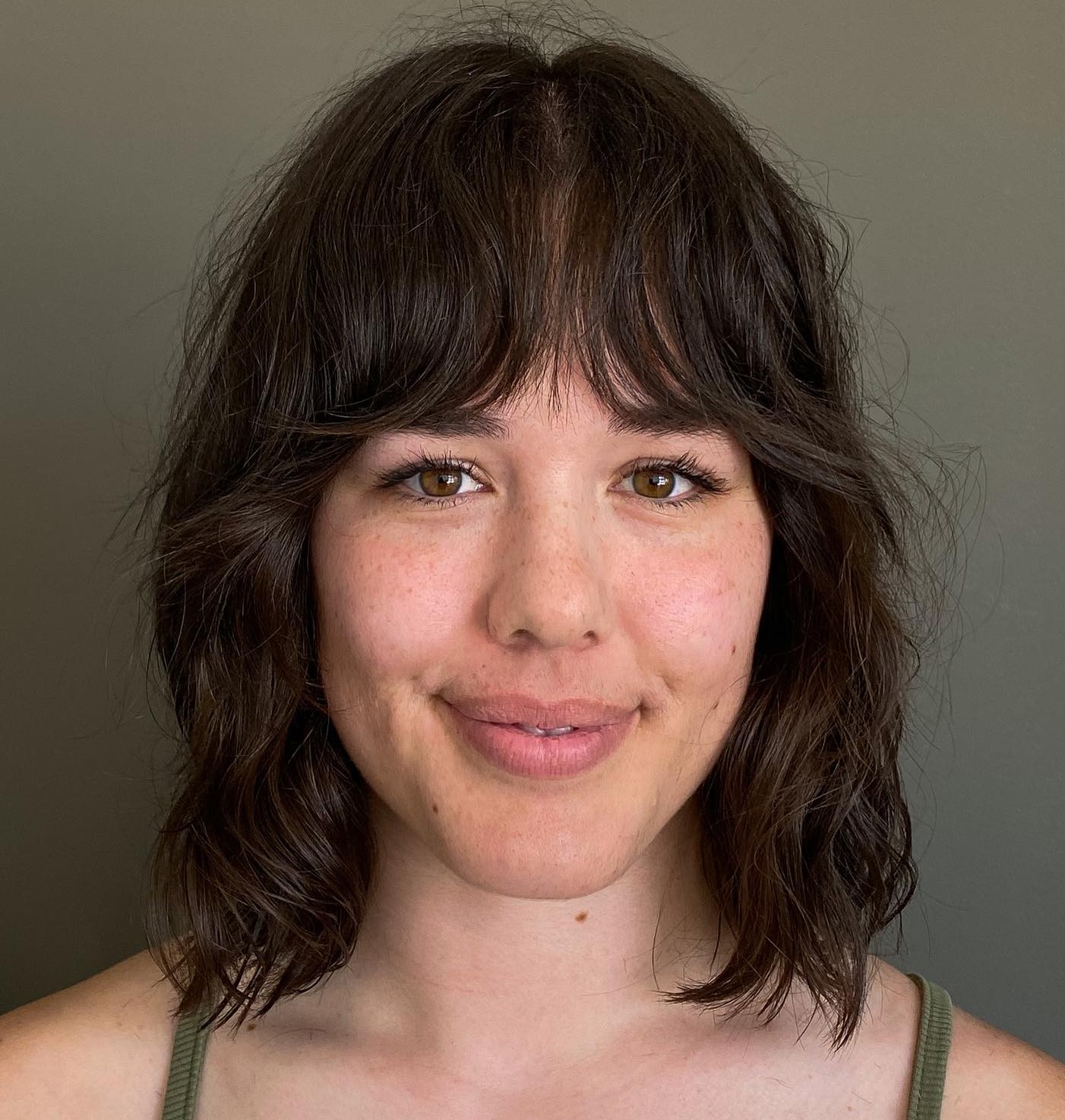 Below-the Chin Bob with Bangs