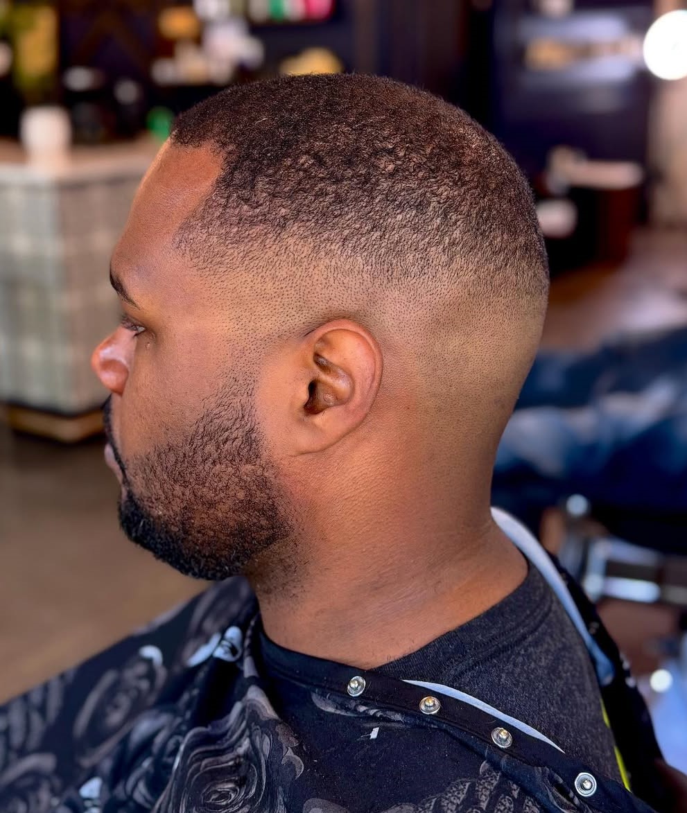 Buzz Cut with Low Taper Fade