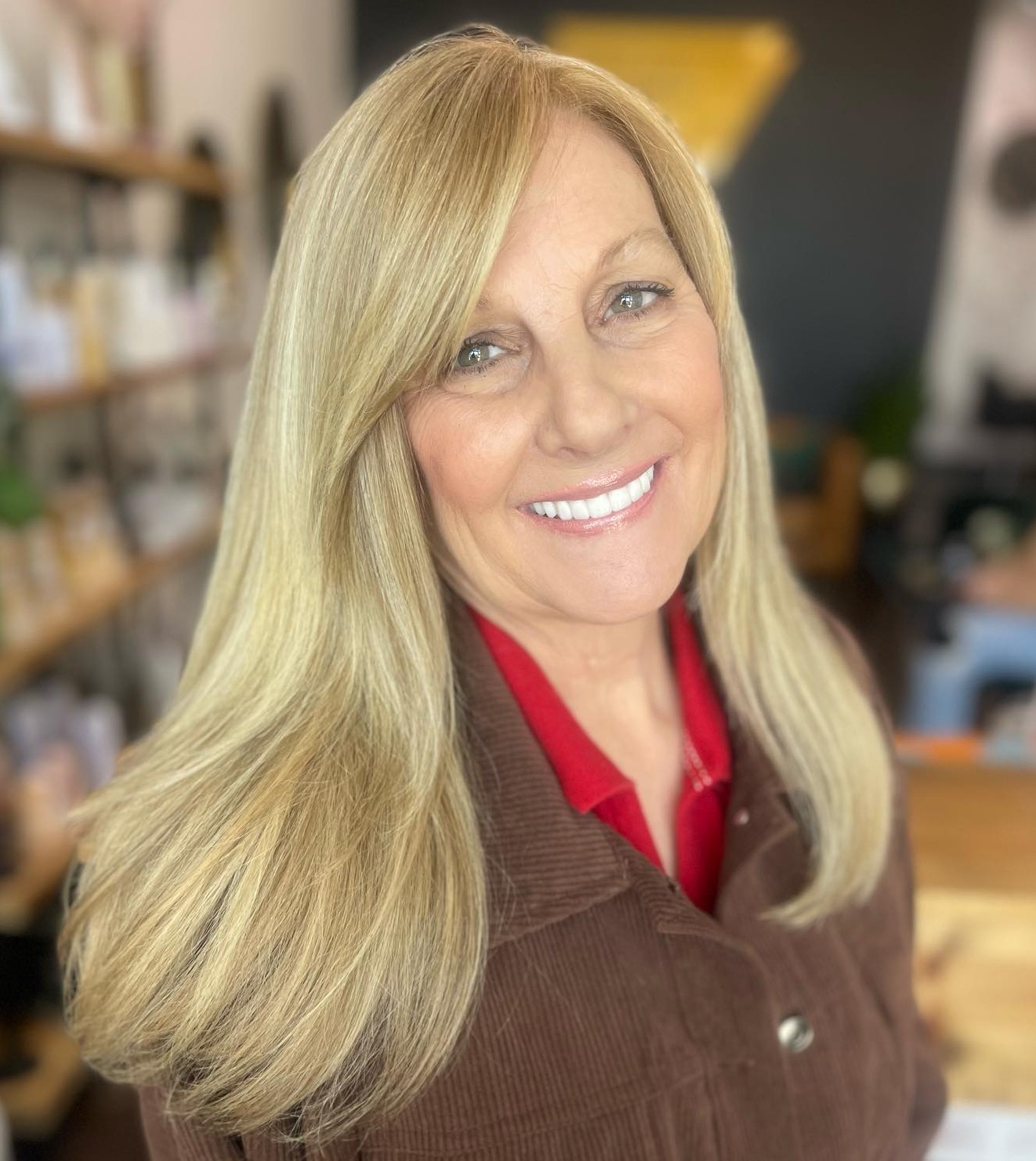 Long Hair With Bangs For Older Women