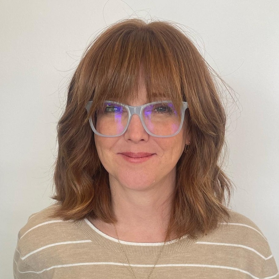 Over Shoulder-Length Cut With Bangs
