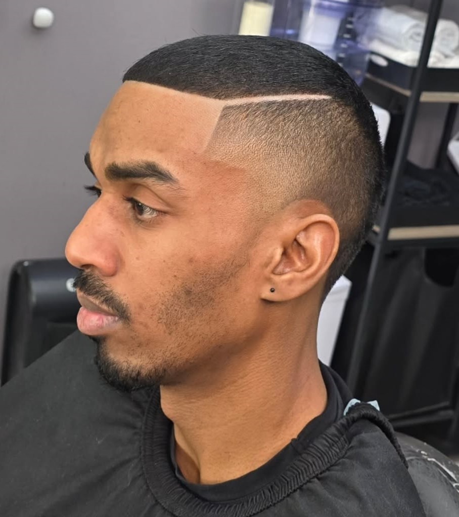 Hard Part Fade for Short Hair