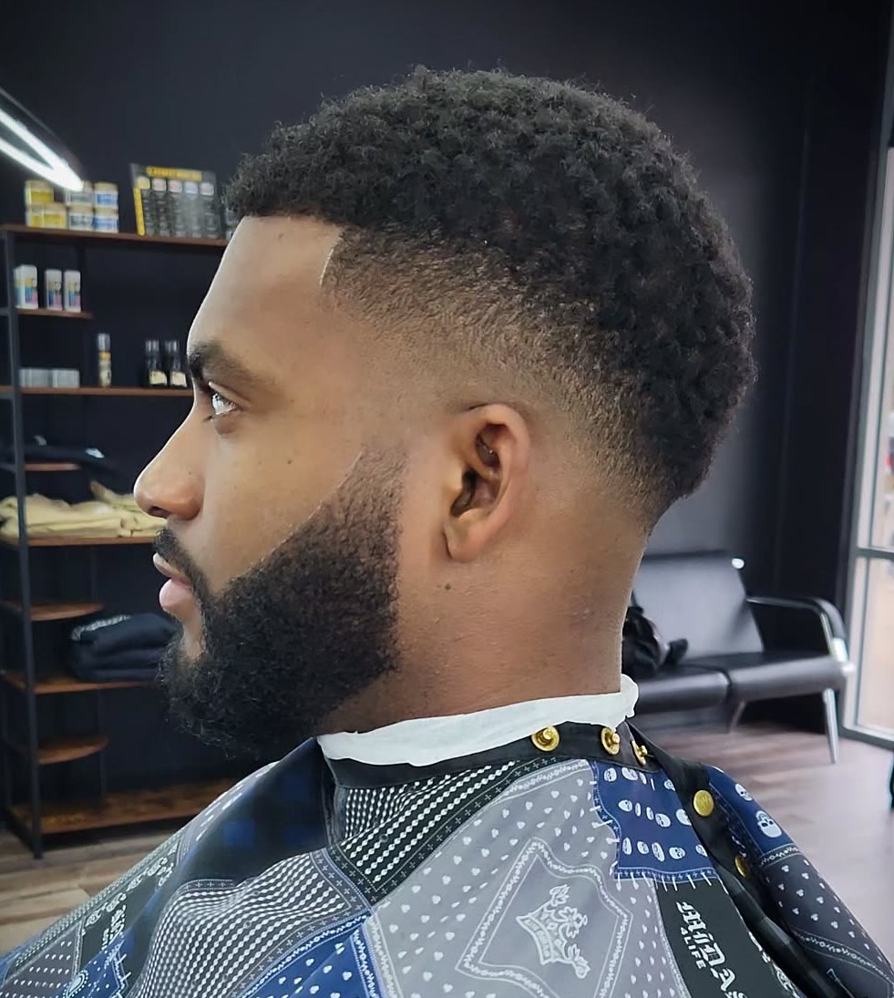 Black Mens Drop Fade