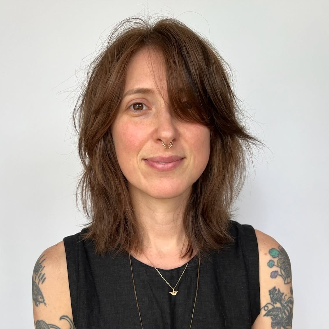 Low-Maintenance Medium Shag with Bangs