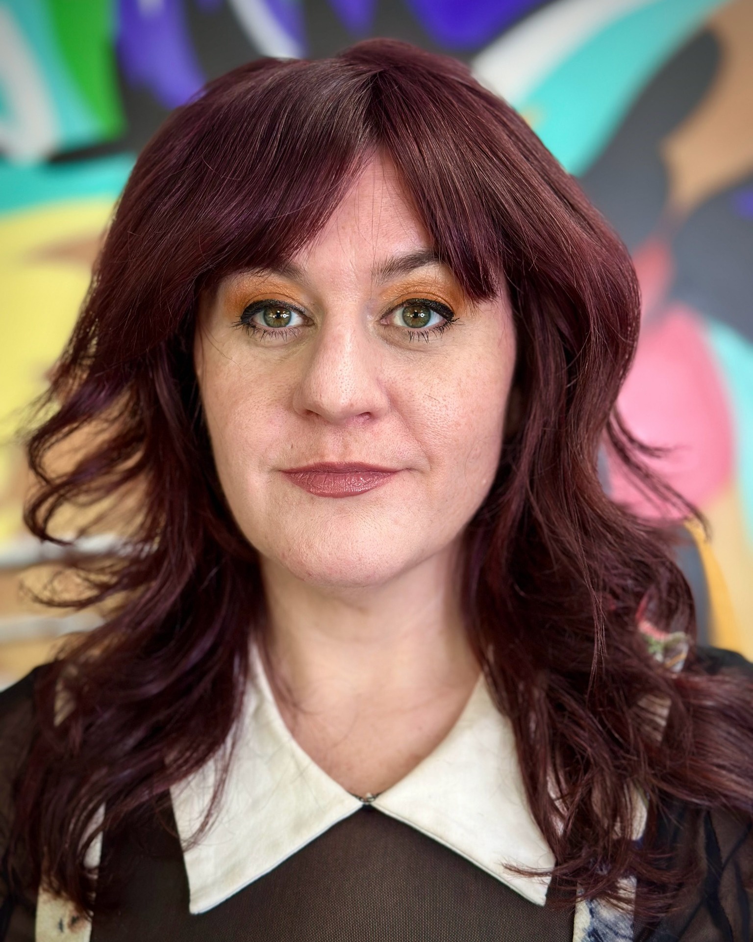 Eyebrow-Length Bangs Over 60