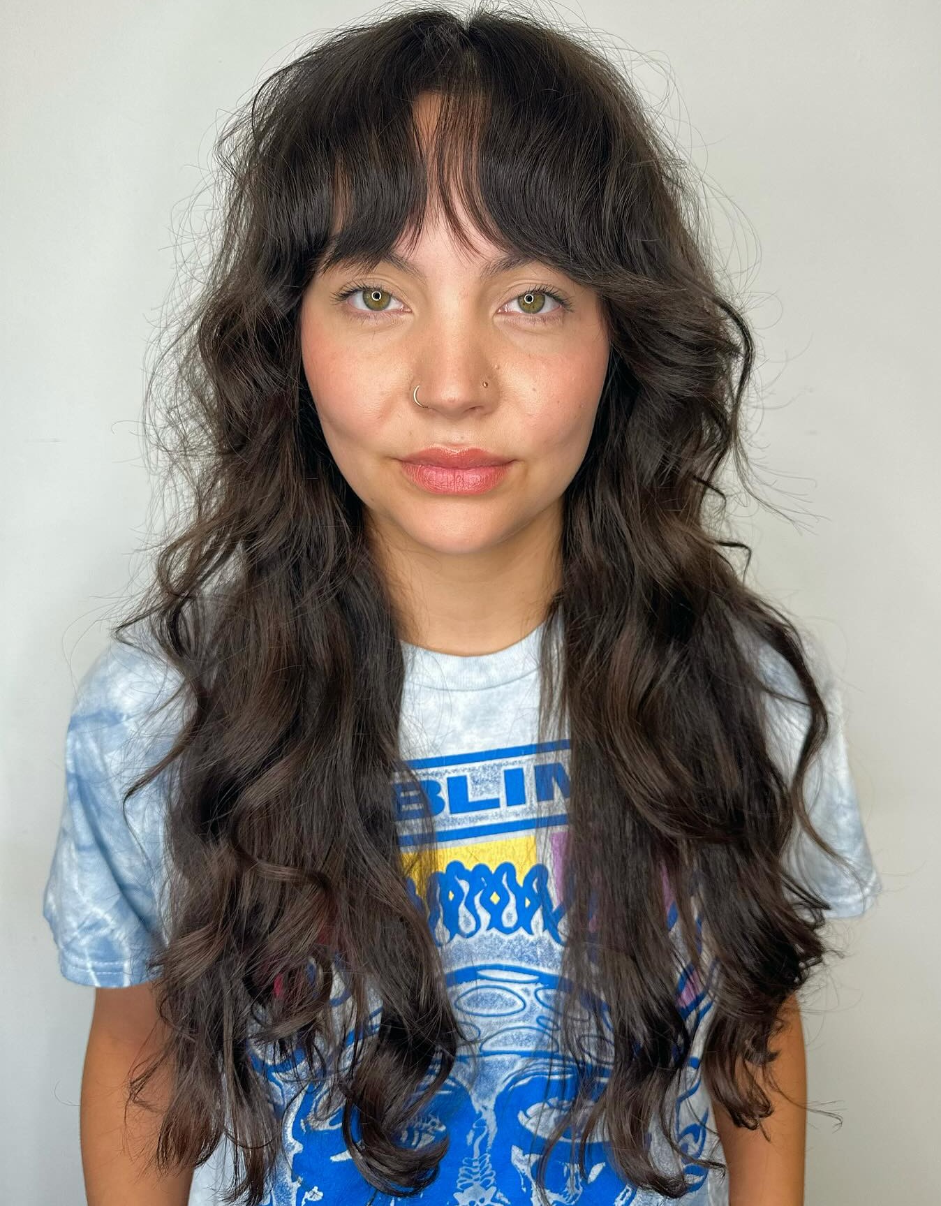 Big Forehead Long Shag with Bangs