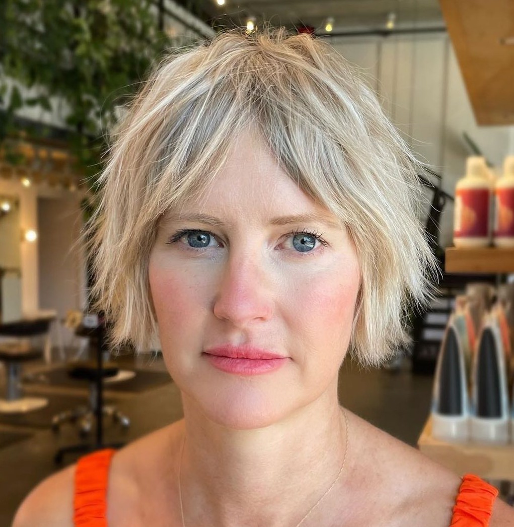 Short Straight Choppy Bob