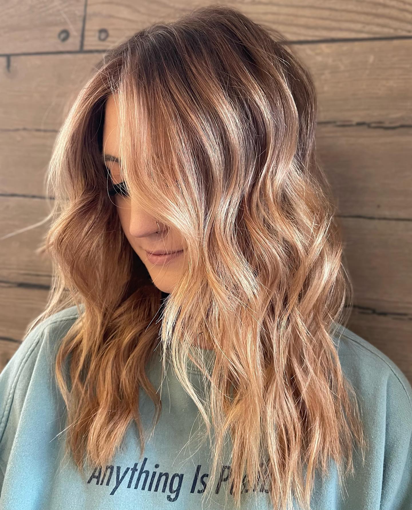Strawberry Hair with Beach Waves