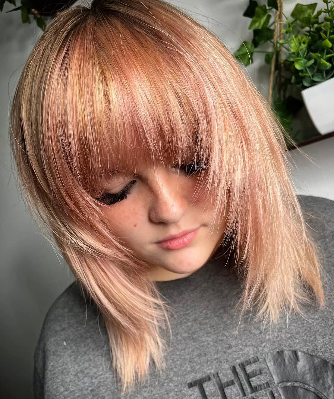 Choppy Strawberry Blonde Shag