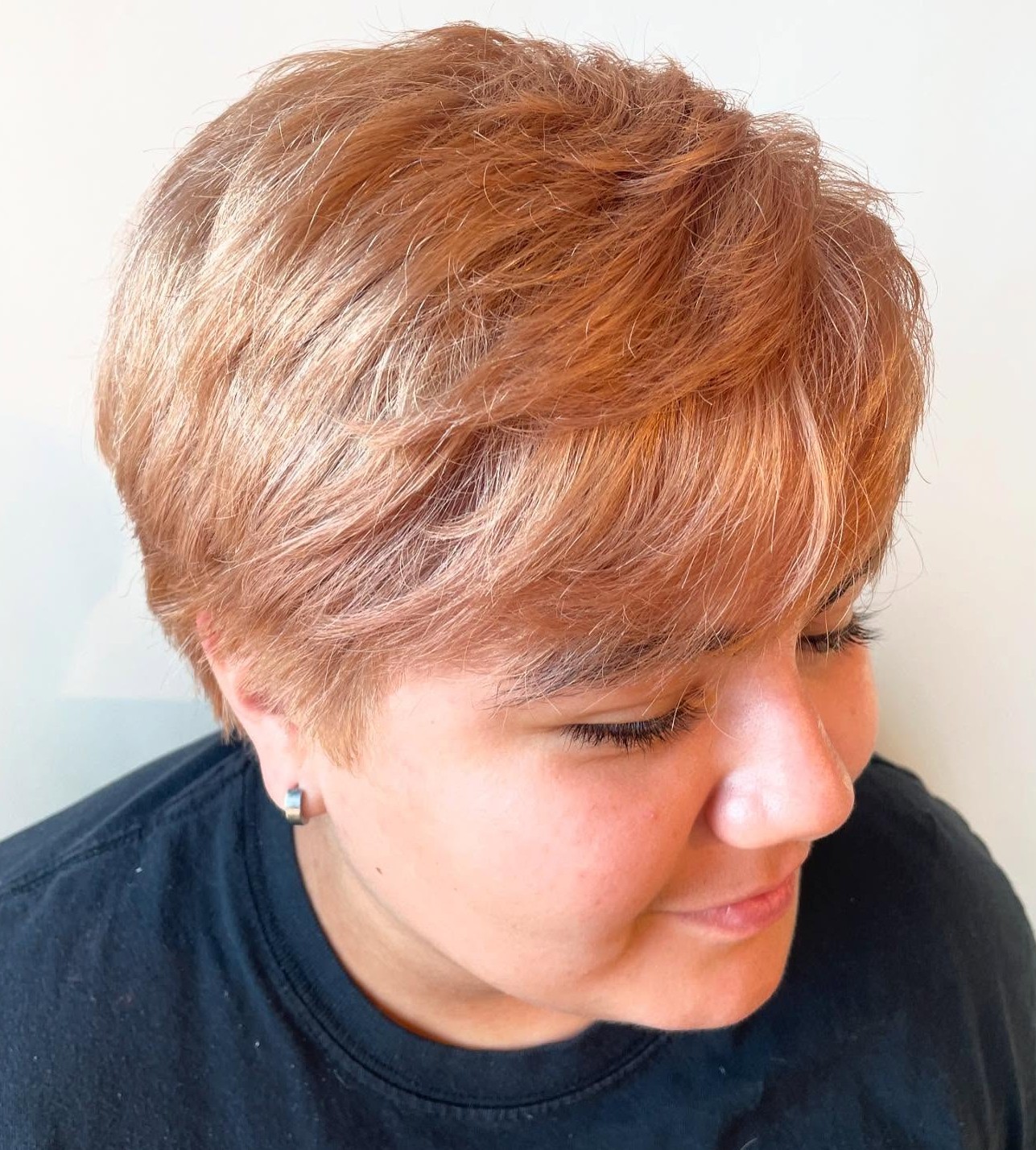 Strawberry Blonde Pixie Crop