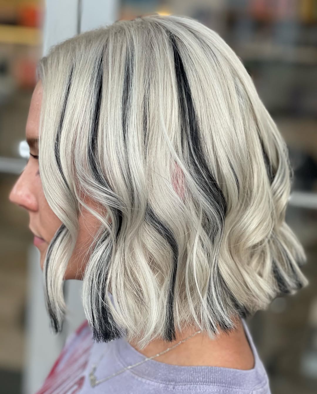 Dramatic Blonde with Black Underneath