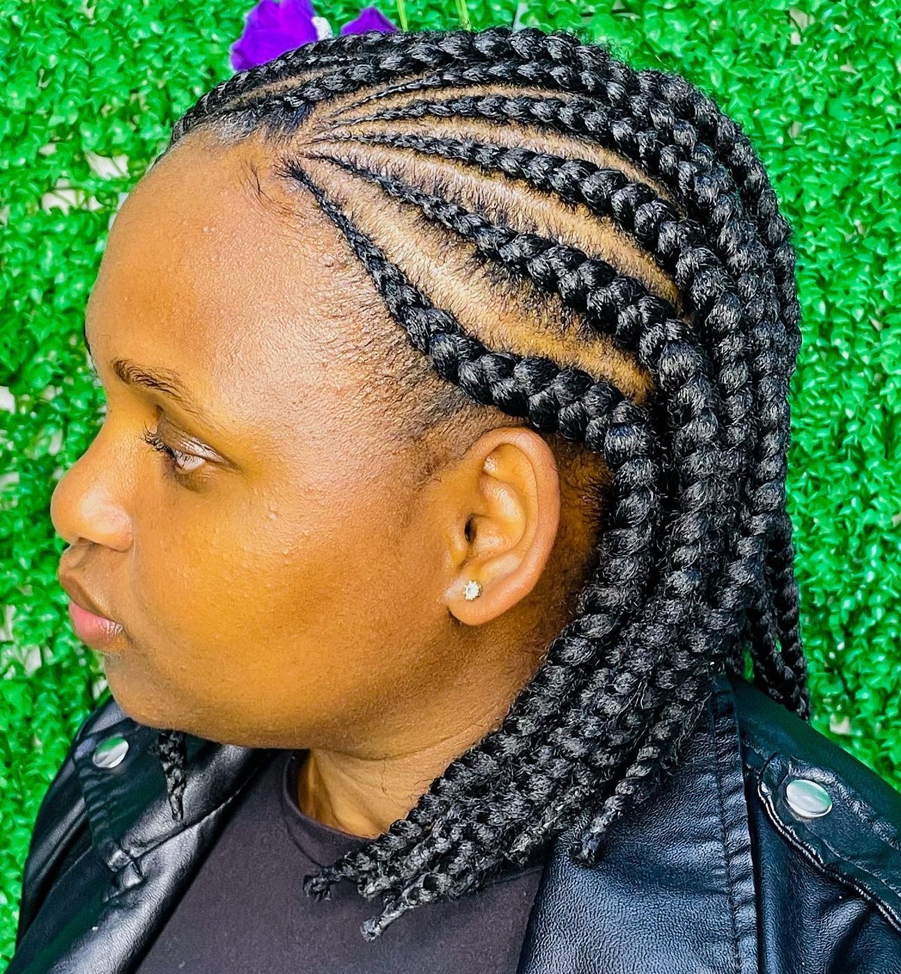 Black Short Braided Bob