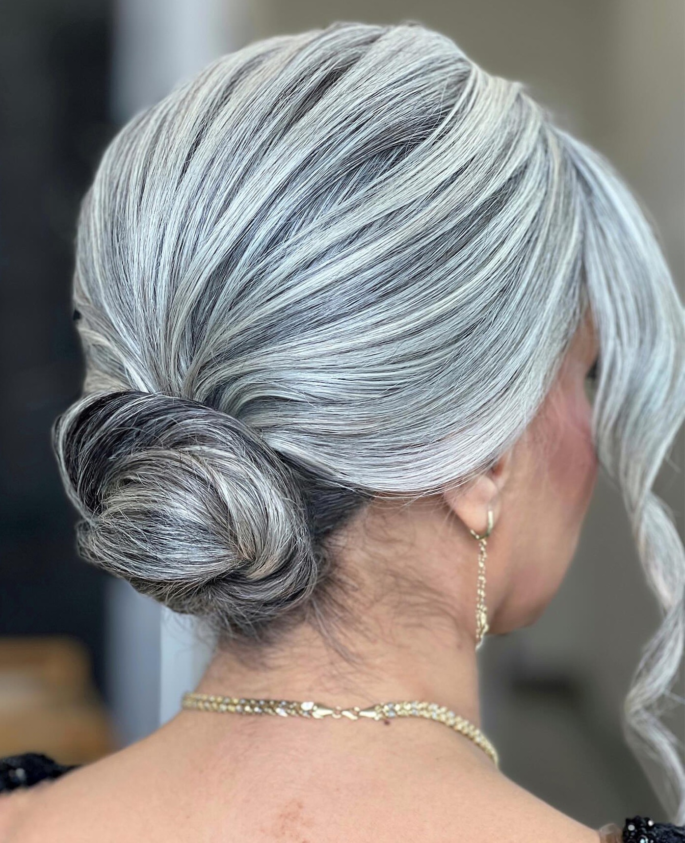 Sleek Low Bun for Mother of the Bride
