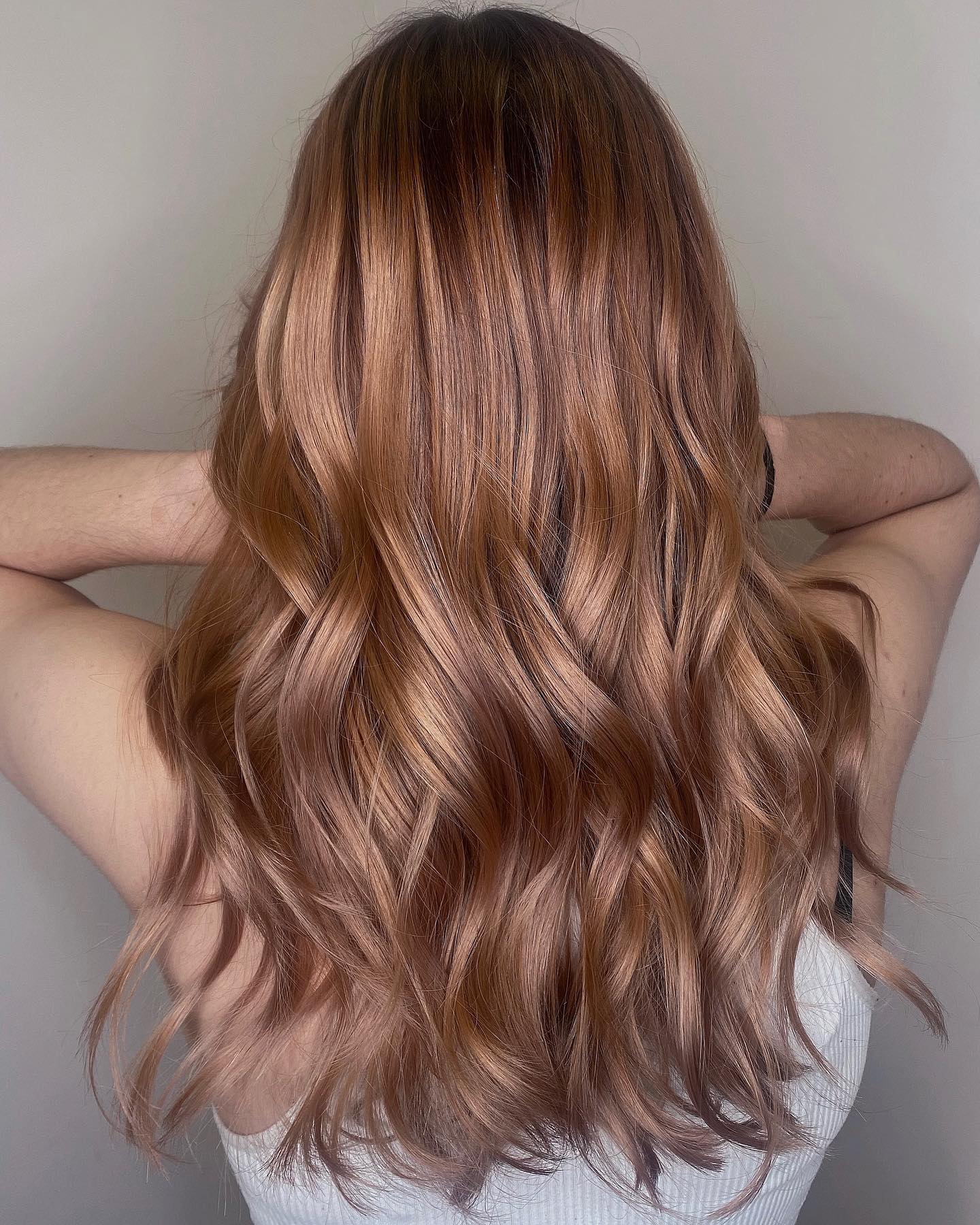 Rose Gold Balayage Hair