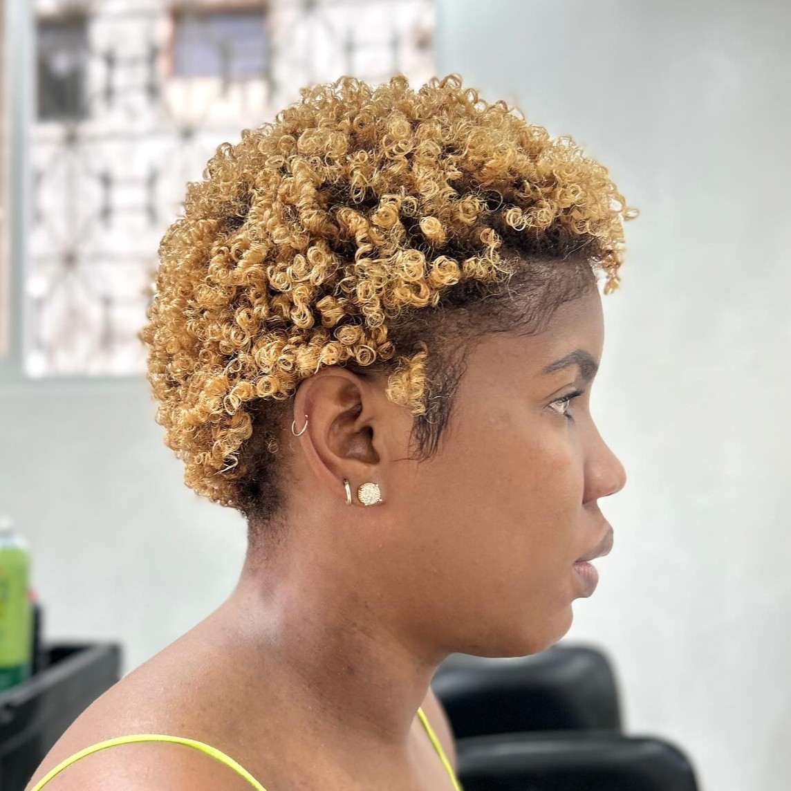 Blonde TWA Hairstyle