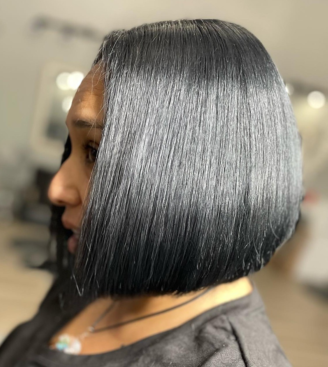 Black Glass Hair Bob